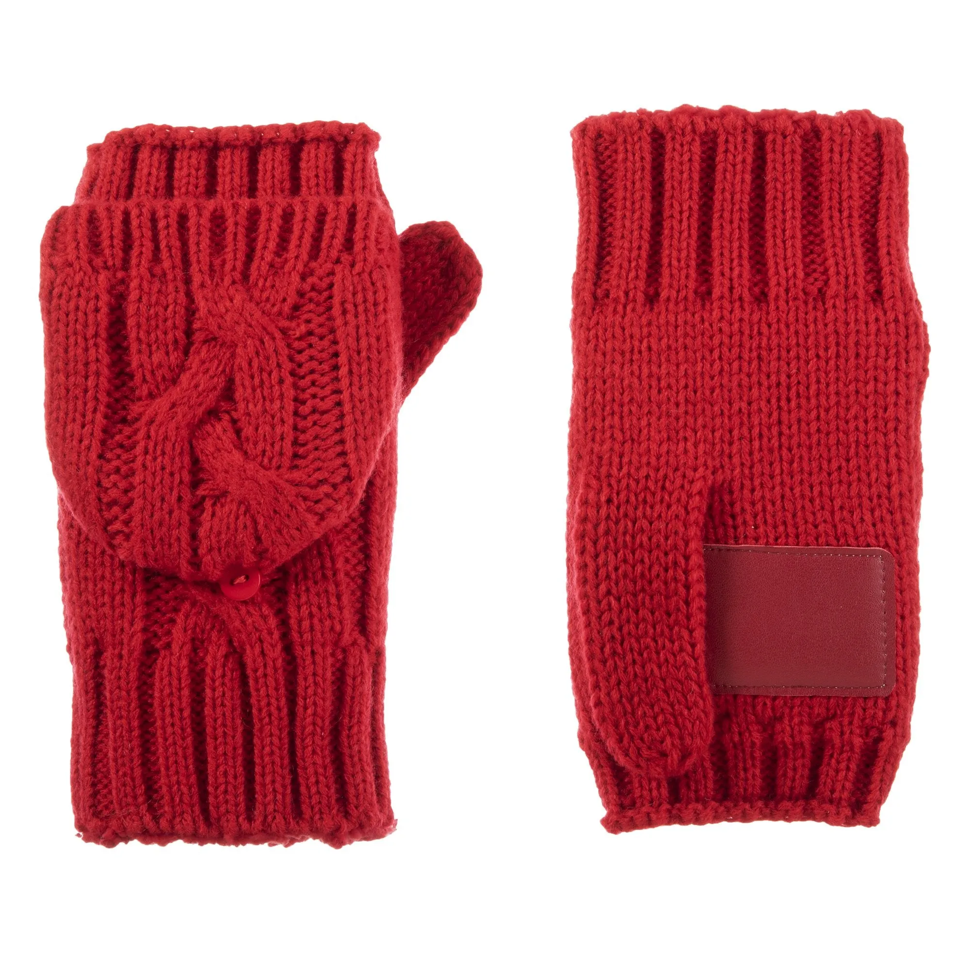 Women’s Isotoner Chunky Cable Knit Flip-Top Mittens