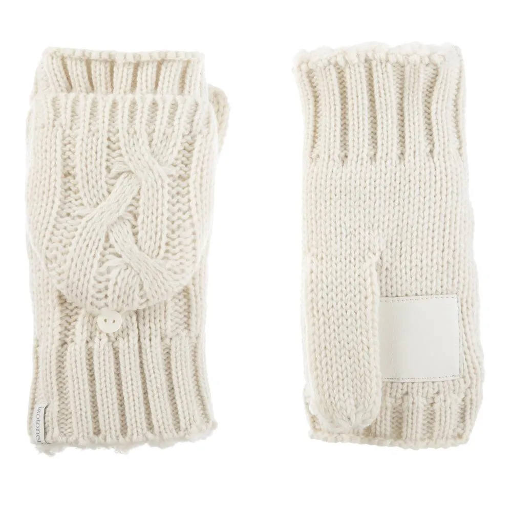 Women’s Isotoner Chunky Cable Knit Flip-Top Mittens