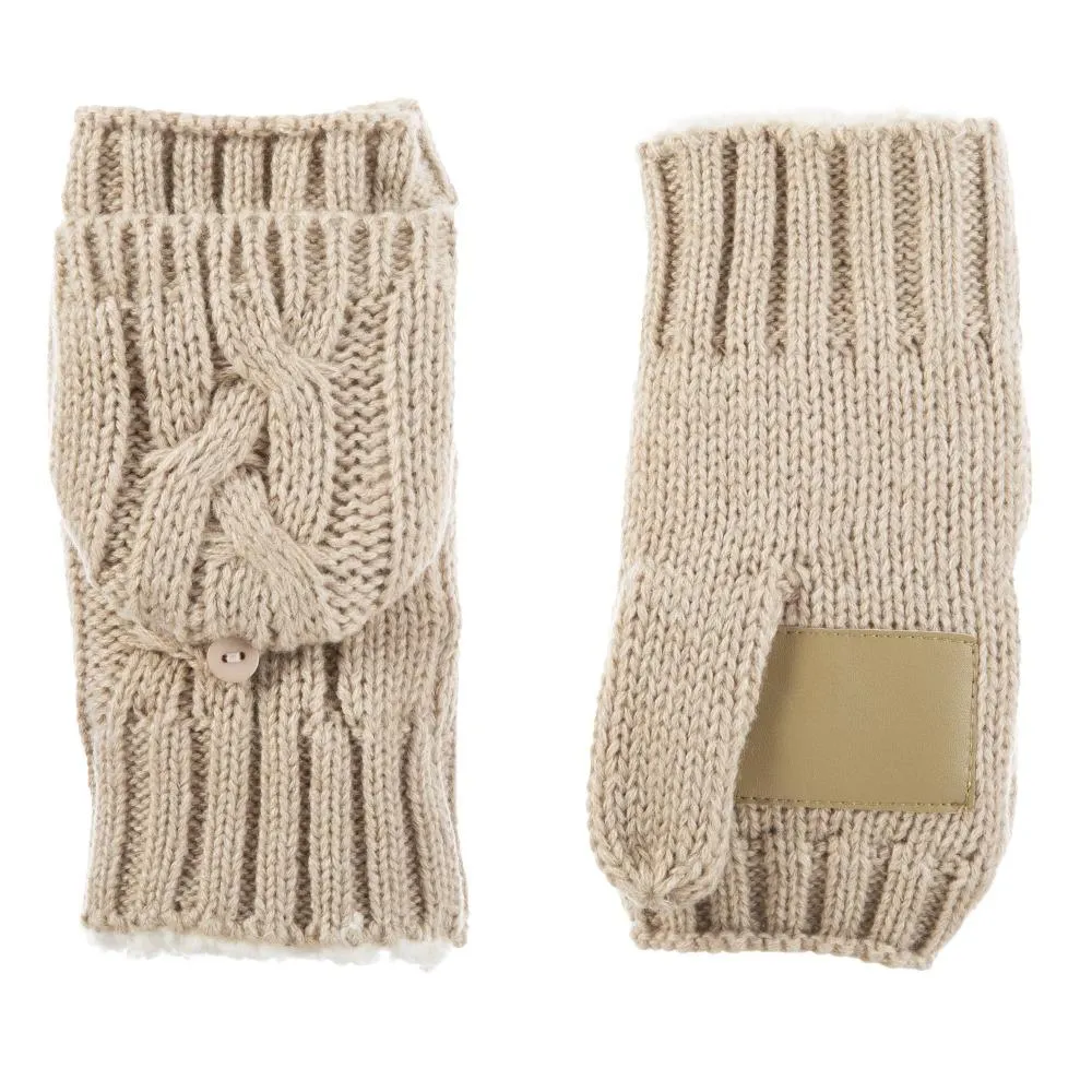 Women’s Isotoner Chunky Cable Knit Flip-Top Mittens