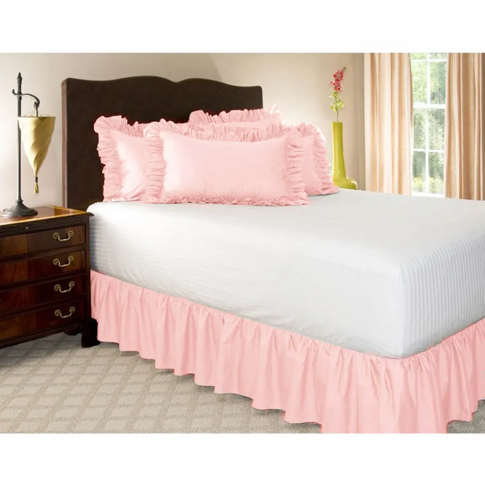 Wrap Around Bed Skirt 15" Elastic Dust Ruffle