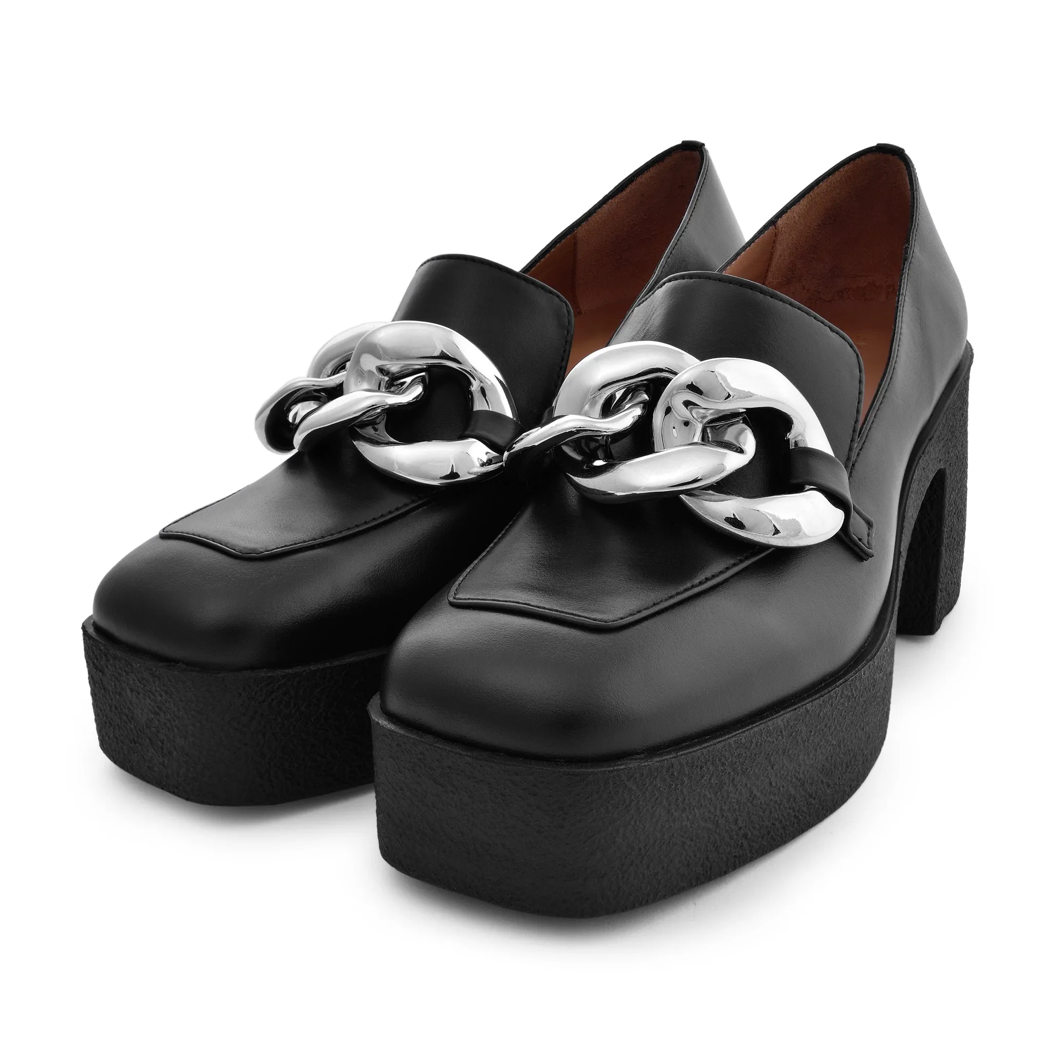 Yo Black Chunky Loafers